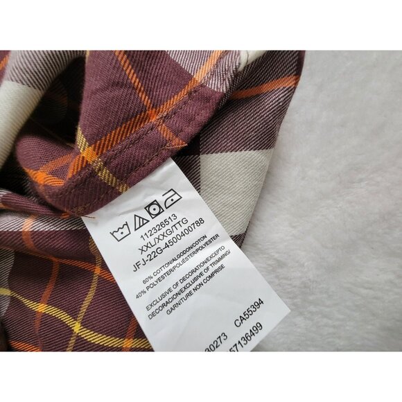 Wrangler ATG Mens Plaid Pattern Long Sleeve Casual Button Up Shirt Red Size XXL - Picture 4 of 8